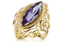 Ring Vintage Jewlery Alexandrite 14K Yellow gold vrc017y